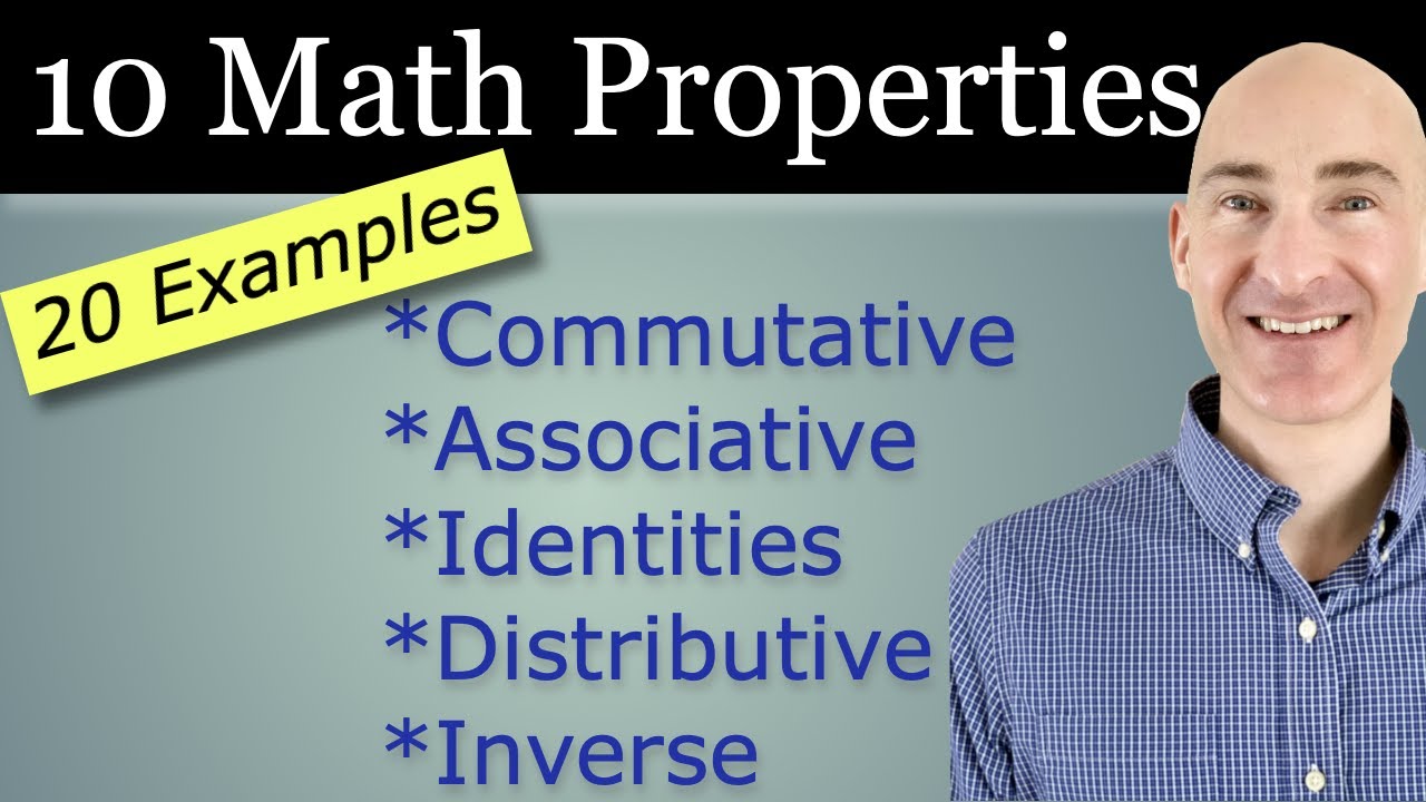 10 Math Properties to Know(Commutative, Associative, Identity, Inverse, Zero Property, Distributive)