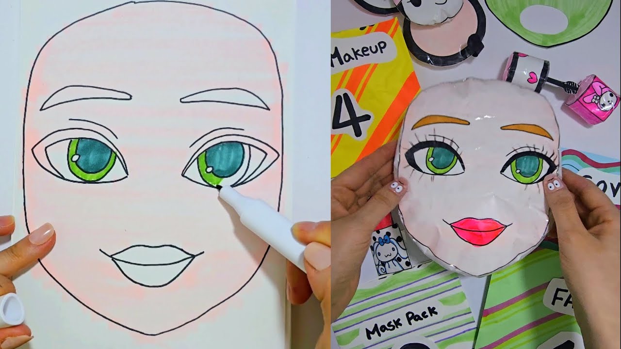 [Paper diy] Roblox kuromi makup #paperasmr #makeupasmr