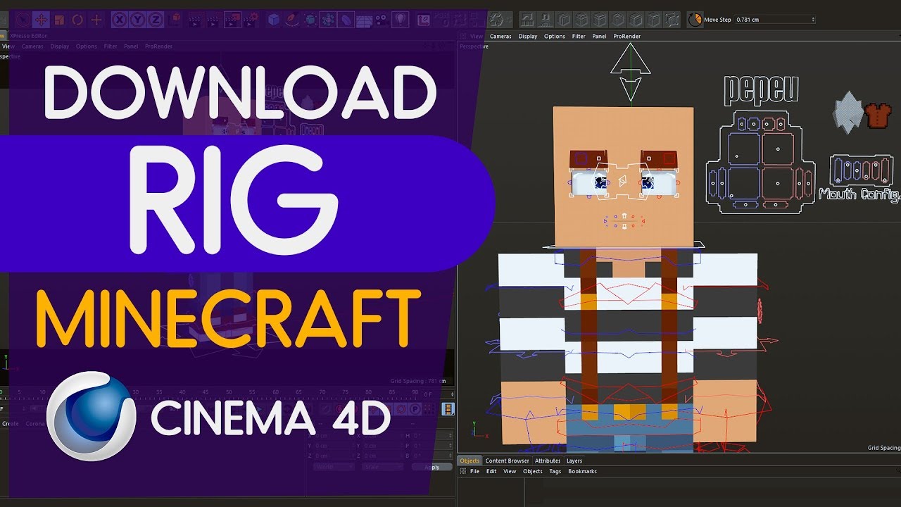 Cinema 4D - Rig Minecraft Download ‹ Pepeu404 ›