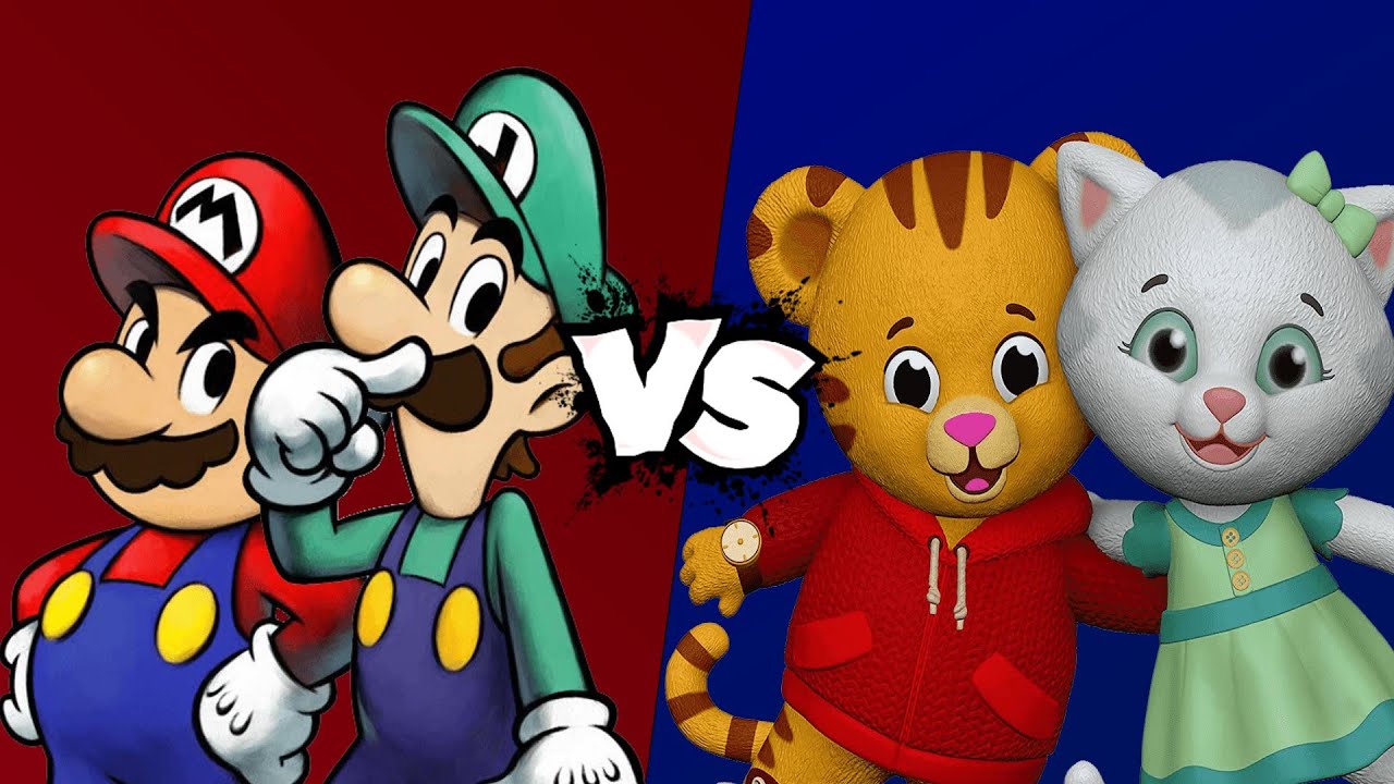 MUGEN Battle - Mario/Luigi vs Daniel Tiger/Katerina Kittycat