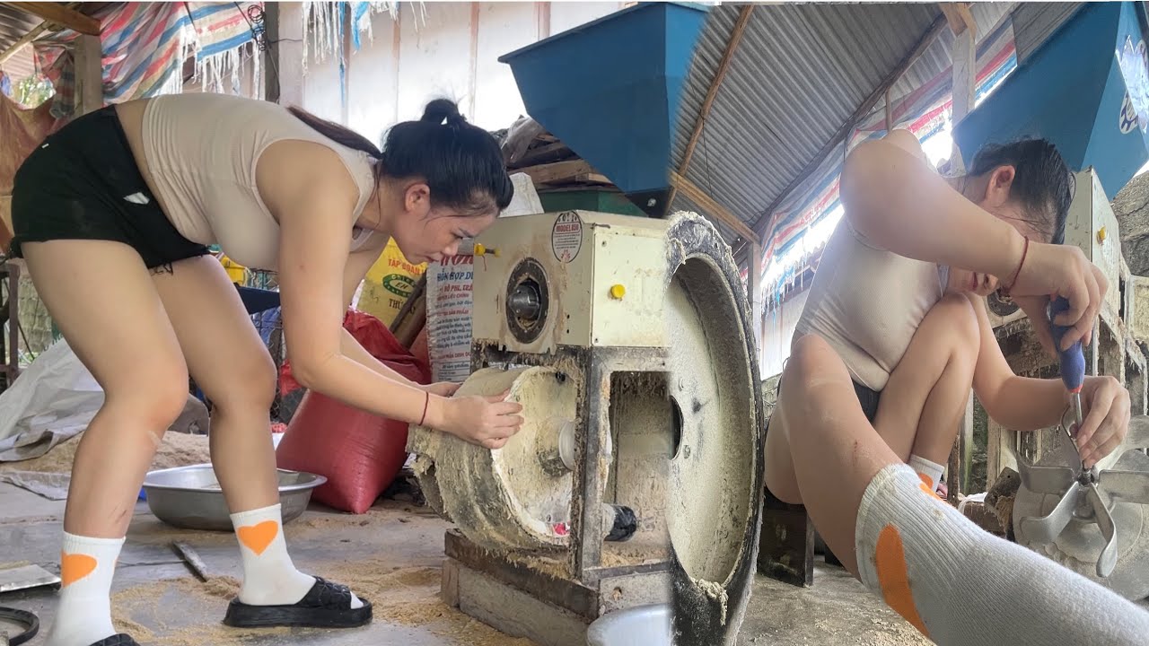 Genius Girl Brings a Broken Rice Milling Machine Back to Life