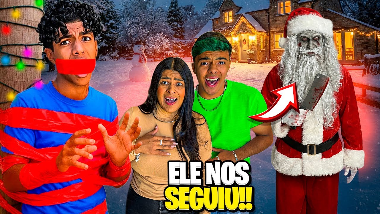 O PAPAI NOEL DO MAL NÓS SEGUIU E INVADIU NOSSA CASA! *ele é muito bizarro *