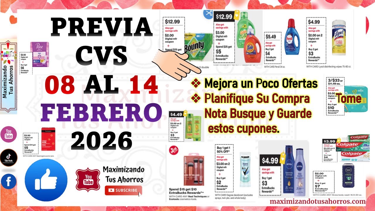 🛍💘Mejora un Poco algunas Ofertas en San Valentin 💥Tome Nota 👉🏻Previa CVS 2/8/26 al 2/14/26