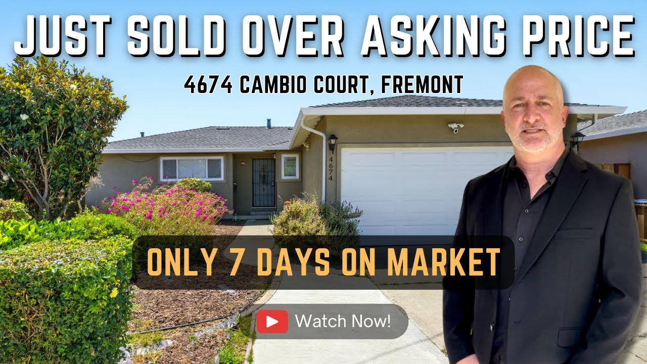 Just Sold Over Asking Price in Fremont | 4674 Cambio Ct | 3 Bed/2 Bath | 1,214 sqft | $1,304,000