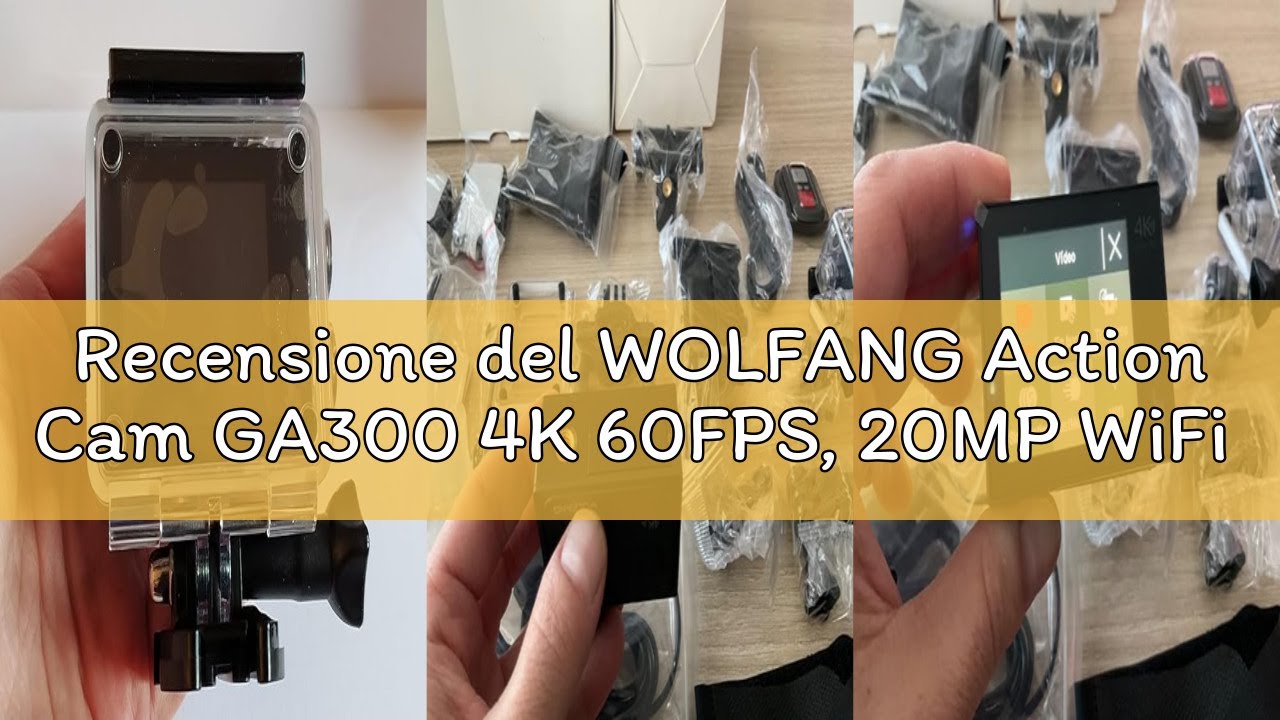 Recensione del WOLFANG Action Cam GA300 4K 60FPS, 20MP WiFi EIS Action Camera con schermo tattile, 8
