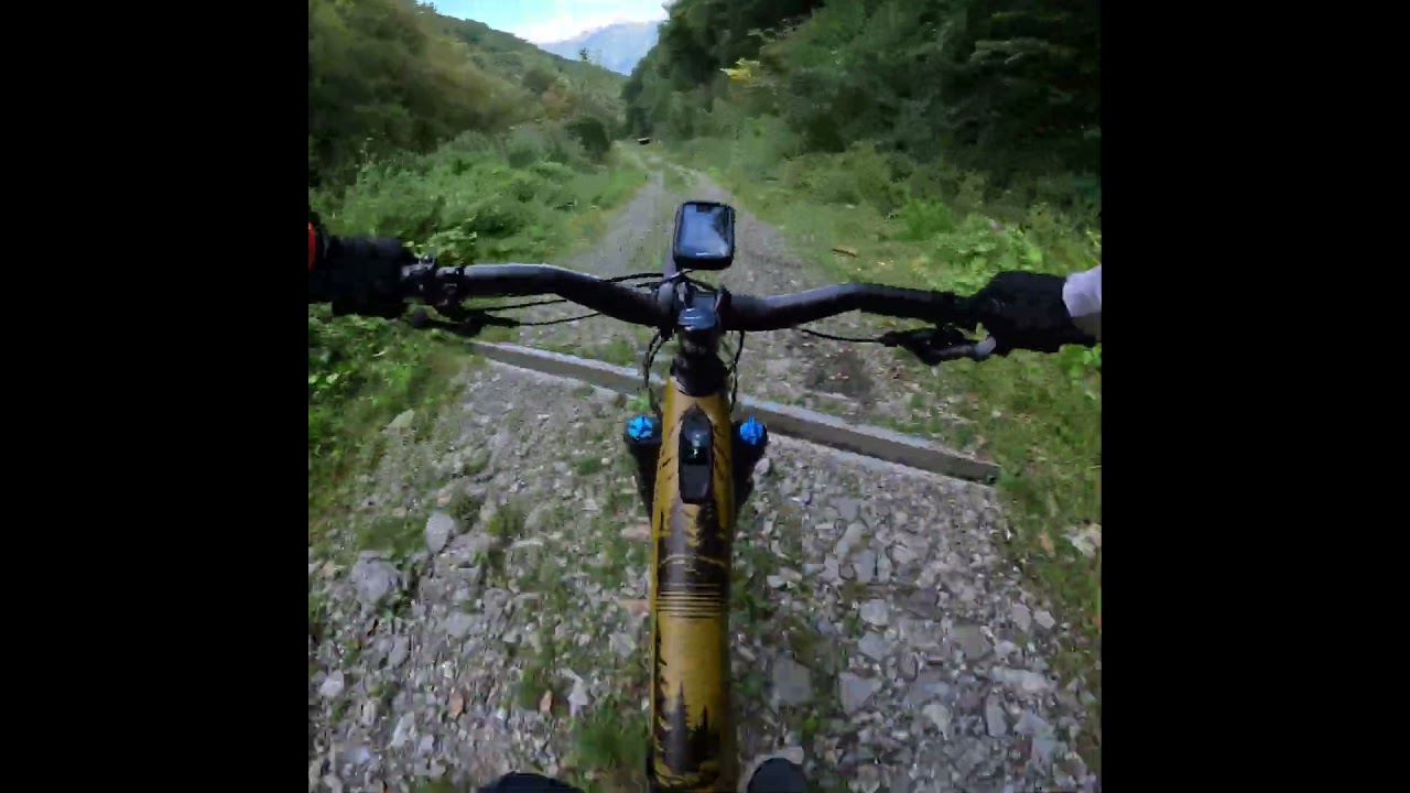 Riding from Vouvry to Miex and back. 