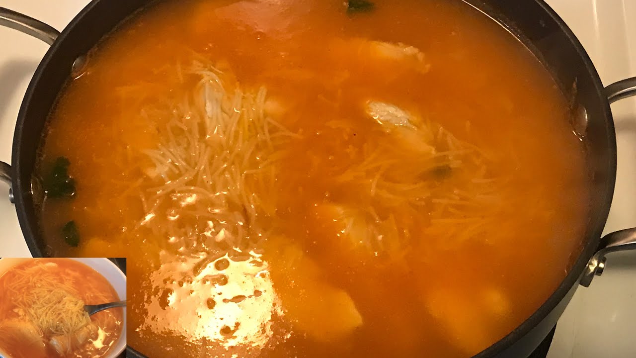 Sopa de fideo con pollo | sopa de fideo mexicana | Esli recetas fáciles