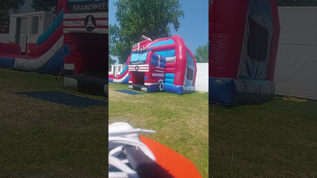 bouncing on firetruck castle