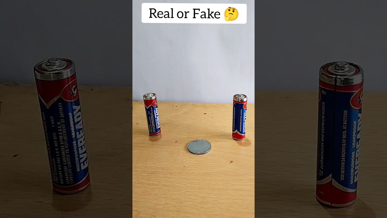 Coin 🪙 and battery 🔋 magic experiment | real or fake. #shorts #tricks