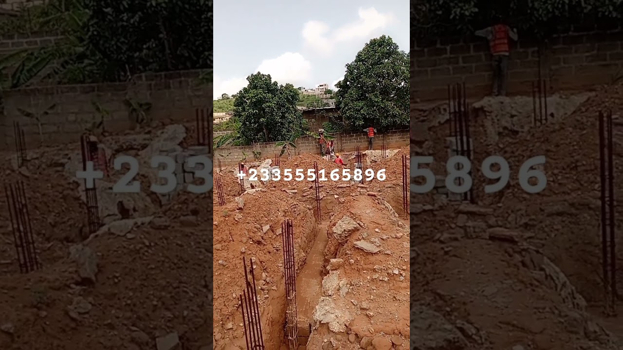 Foundation blocks laying of a two bedrooms apartments at Kwabenya -Accra 