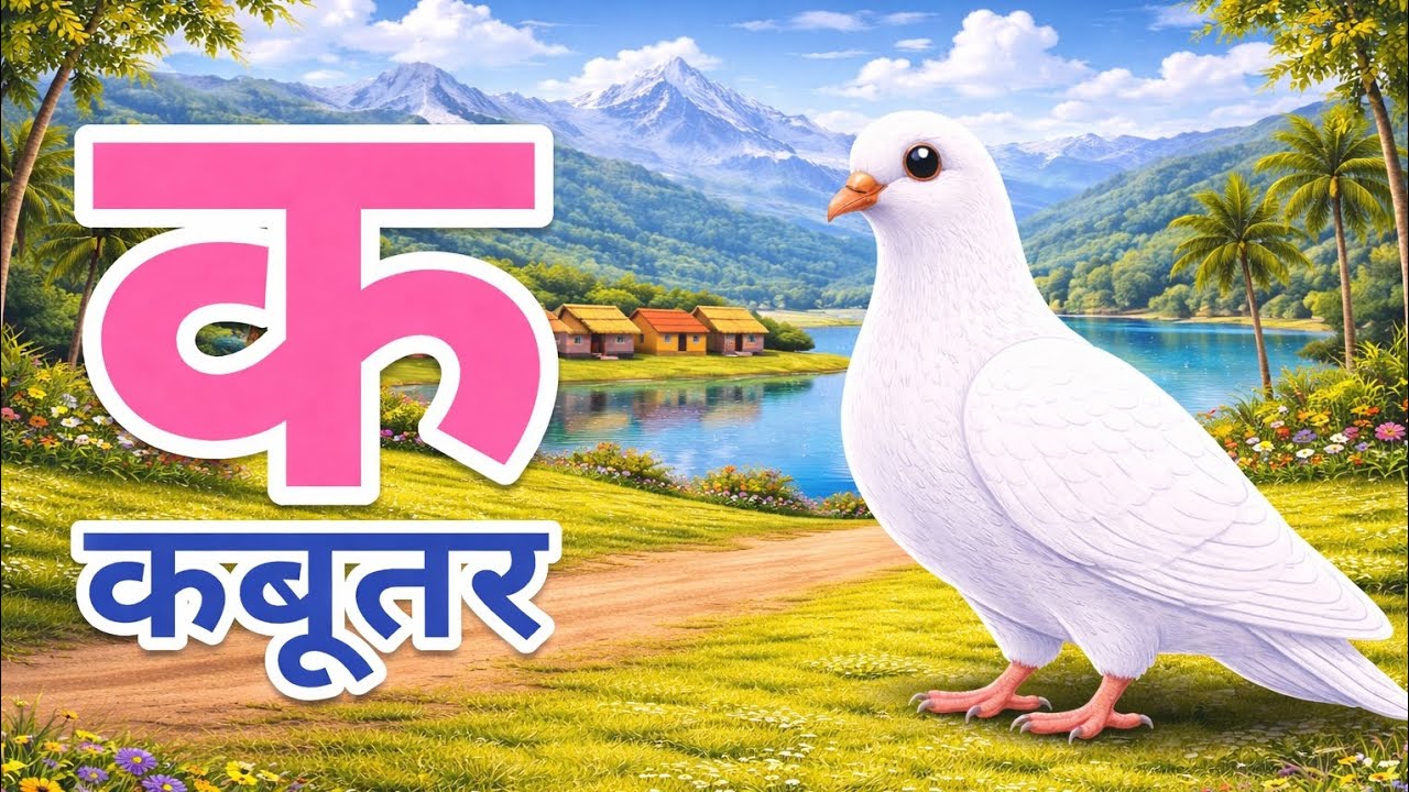 क से कबूतर, अ से अनार a se anaar k se kabutar I Hindi varnmala I ABCD क से कबूतर अ से अनार kids song