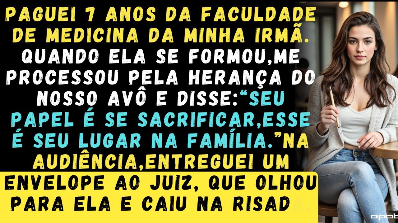 APOIEI MINHA irmã por 7 anos na medicina. Assim que se formou, ela me processou.