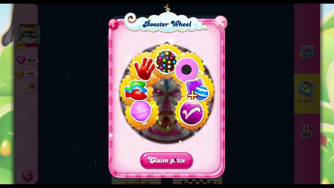 Candy Crush Saga Jackpot on Bonus Wheel Spin!