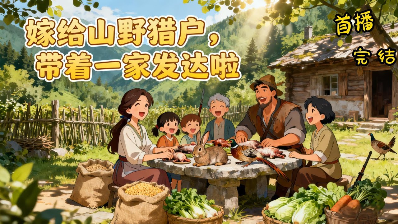 《嫁给山野猎户，带着一家发达啦》分家！必须分家！ 从此上山打猎，做美食，种田，带着一家子飞奔向幸福生活。 被村尾的猎户意外救下，结果却惹得谣言满天飞#有声漫画#逃荒#穿越#爽文#猎户