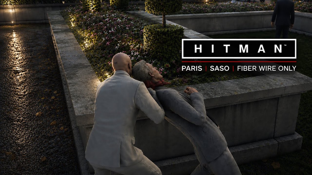 HITMAN Paris – Silent Assassin Suit Only | Fiber Wire Only (4K 60FPS)