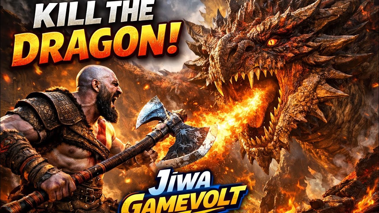 God of War Gameplay-09 God of War Dragon Boss Fight – No Mercy Kill