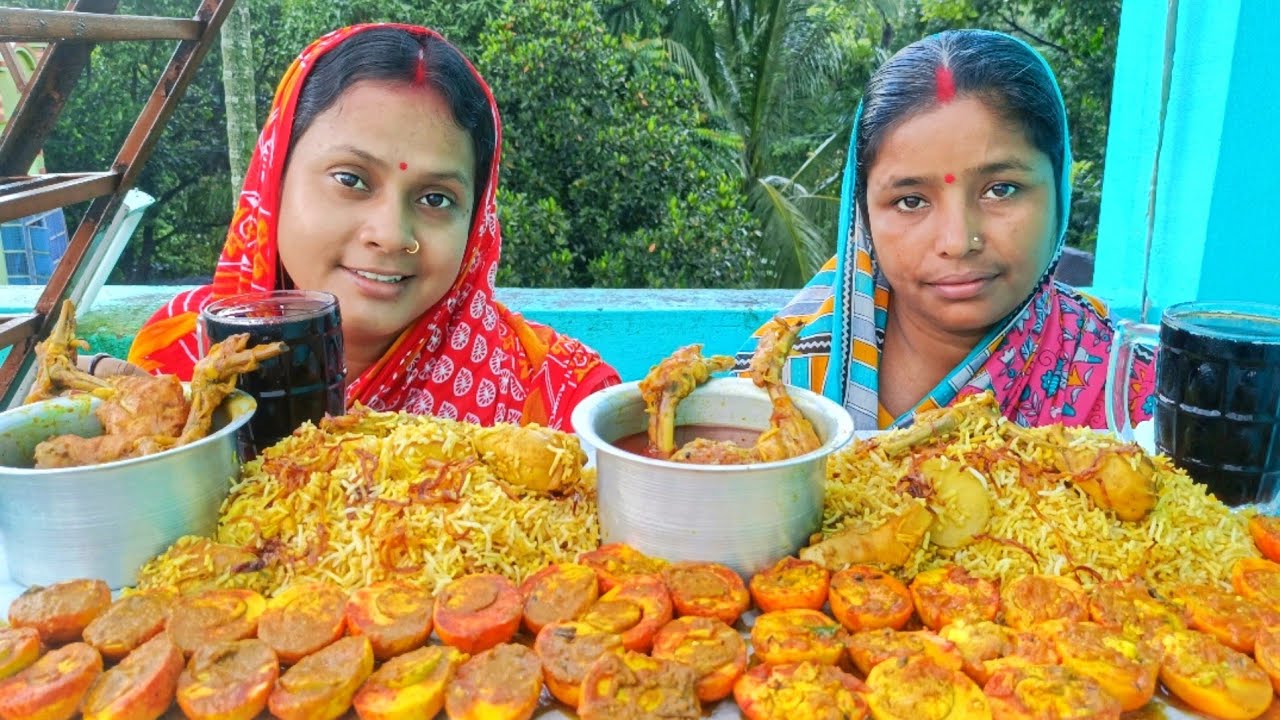 Chicken biryani,egg kosha, chicken thai curry & cold drinks challenging video... with punishment 🤮