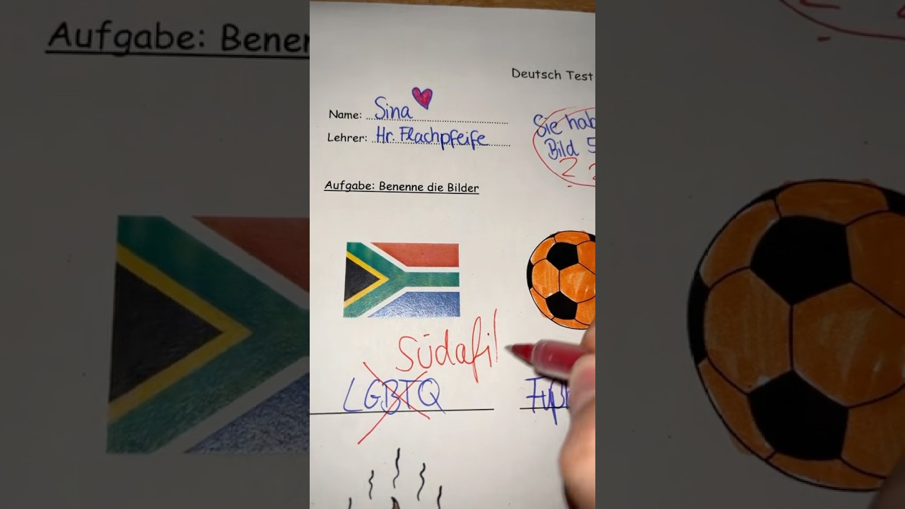Ach ach Sina 😐 #test #korrektur #lehrer #schule #asmr