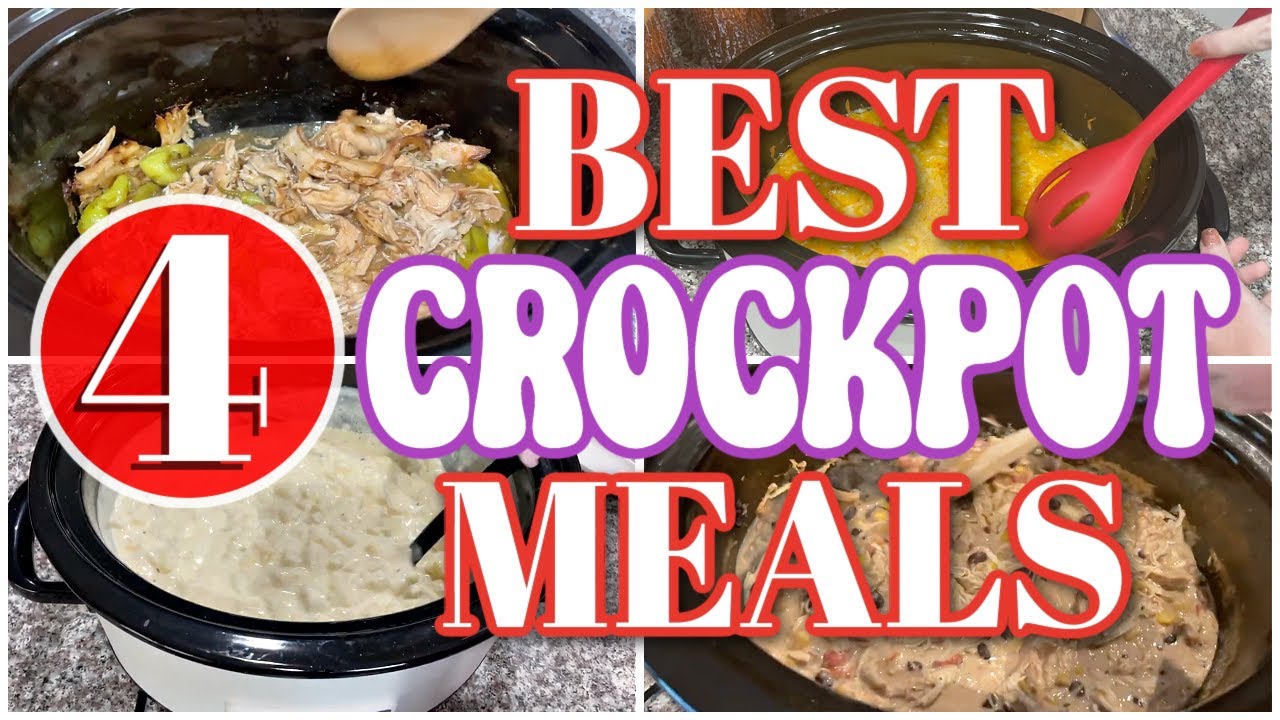 4 BEST Crockpot Recipes / Easy Slow Cooker Dump and Go Meals!