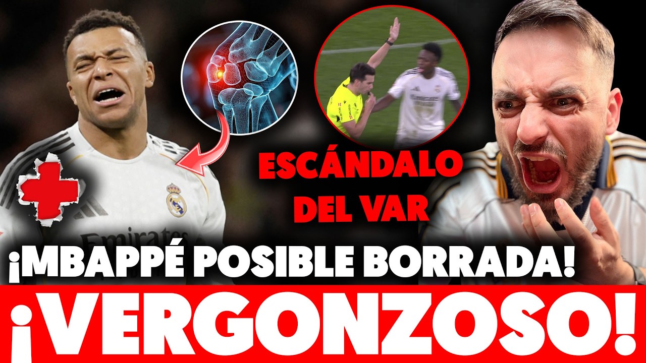 🤬¡¡ES UNA VERGÜENZA!! MBAPPÉ PODRÍA BORRARSE vs BENFICA POR su LESIÓN de RODILLA · ESCÁNDALO del VAR