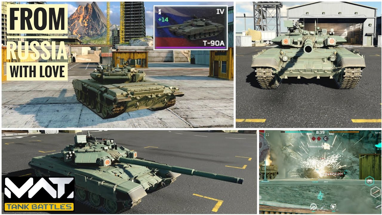 MWT T-90A Russian main tank tier IV gameplay first on youtube