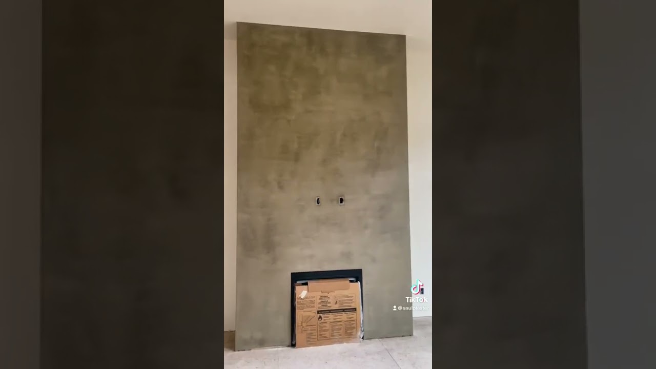 Plastering an interior fireplace 