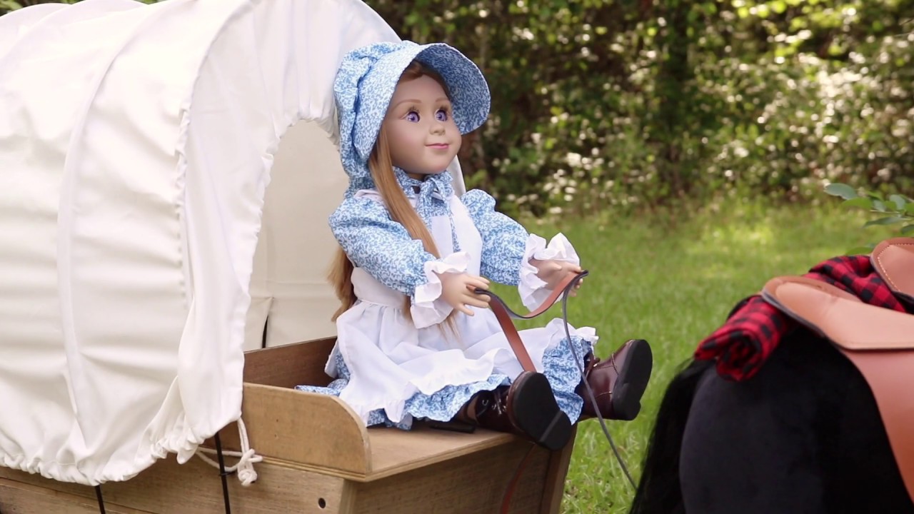The Queen's Treasures Presents the Little House on the Prairie Covered Wagon & Sleigh for 18