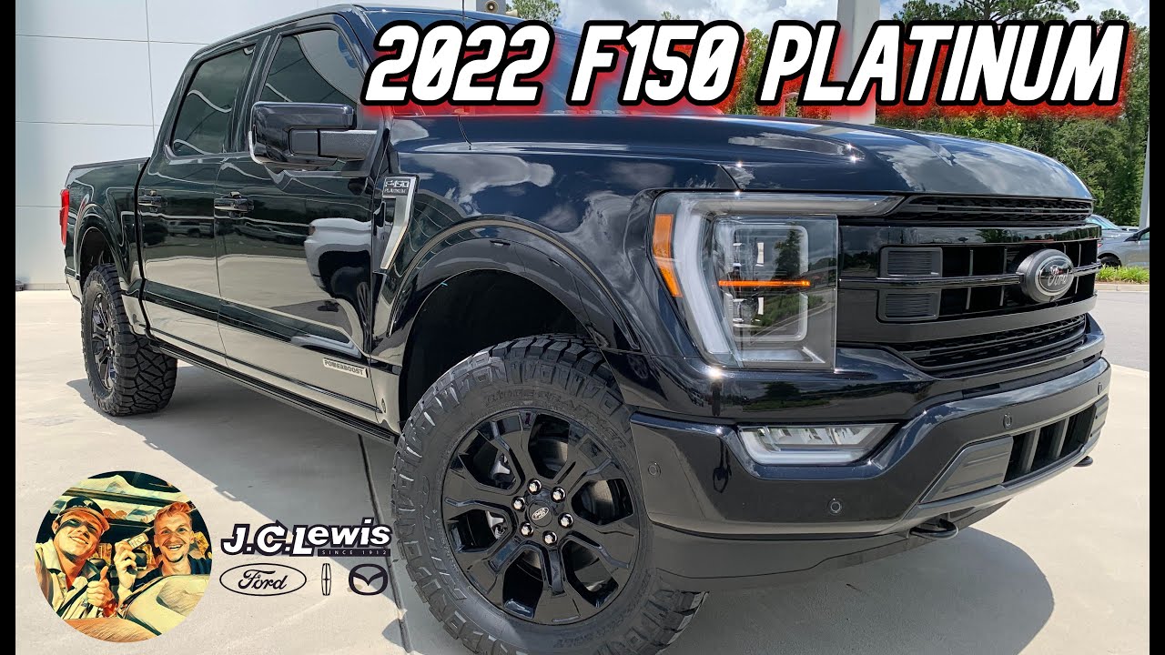 NEW FORD F150 PLATINUM BLACKED OUT, LEVELED & TIRE SWAP: Powerboost Hybrid- Walkaround & Startup