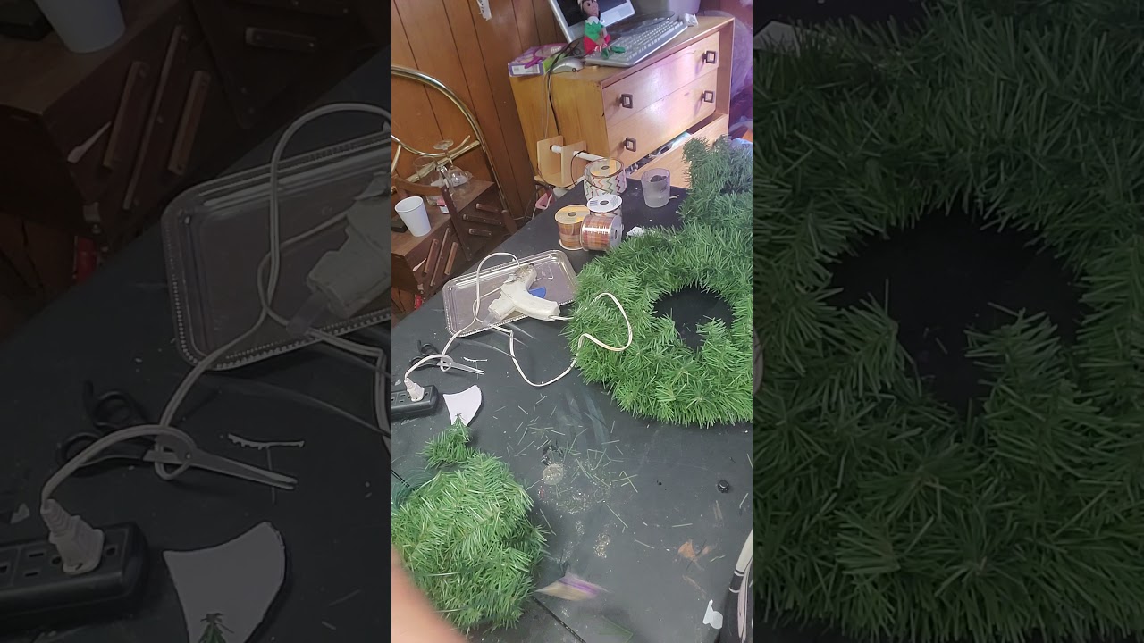 Diy how to make a garland wreath part 1