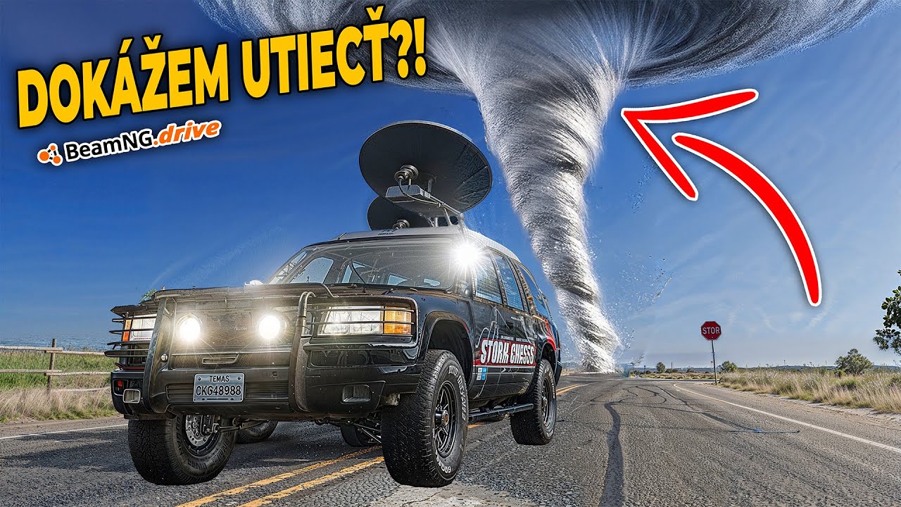 Dokážem Prežiť Tornádo v BeamNG?! - BeamNG Drive Slovensky