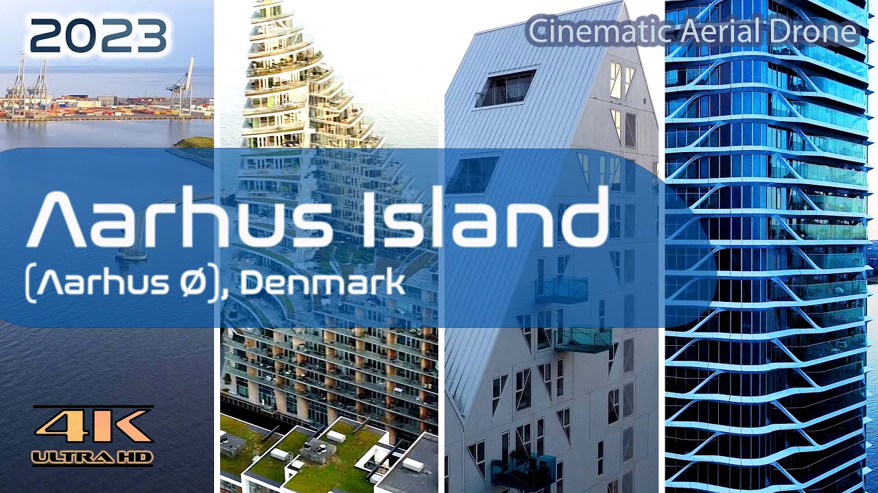 Aarhus Island From Above - Aarhus Ø - The Lighthouse - The Iceberg - Isbjerget - Denmark