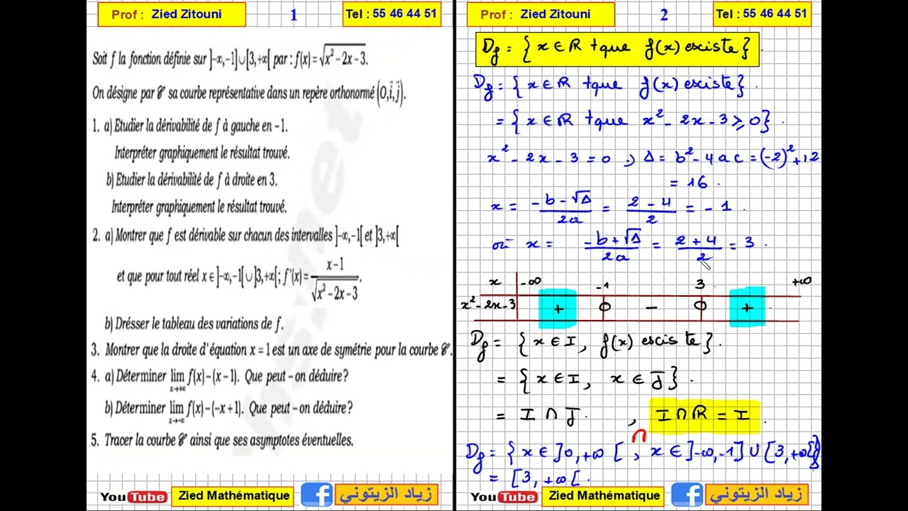 01 - Etude De Fonctions Bac Scientifiques Et 3ème Scientifiques