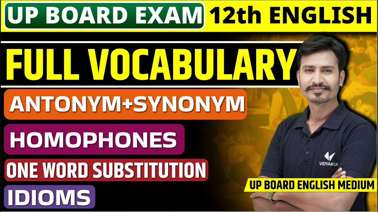 Class 12 English Grammar Full Vocabulary 2024 Board Exam | English Grammar One Word Substitution