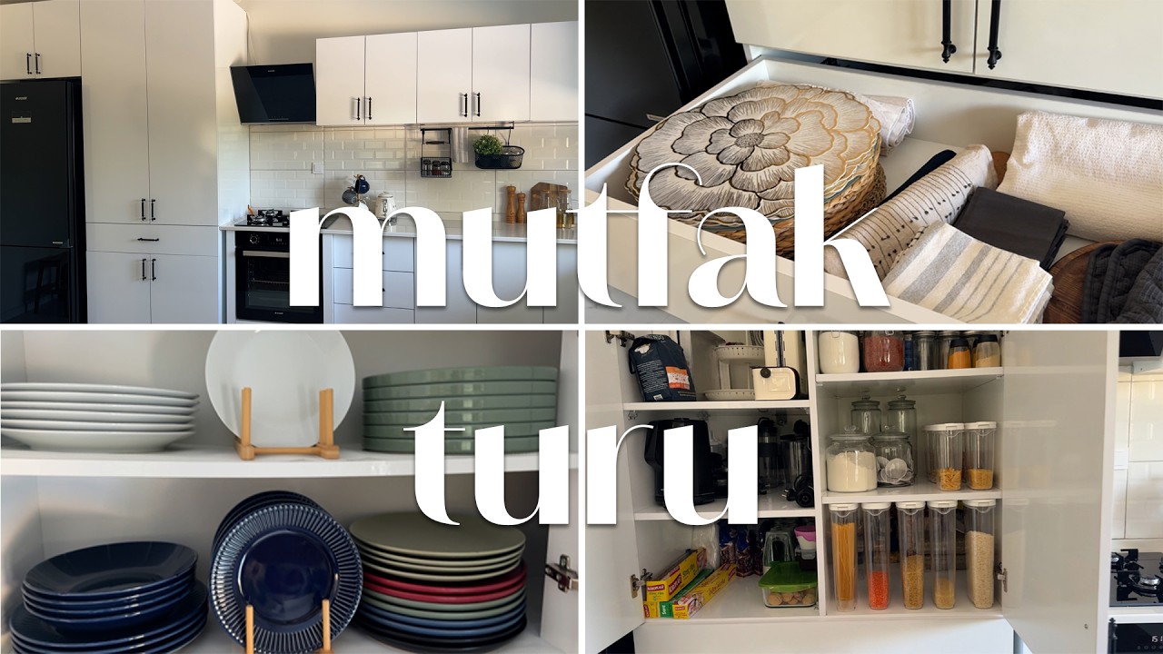 MUTFAK TURU🏡 | Mutfağımı Gezelim🤍 | Dolap İçlerinde Neler Var👀