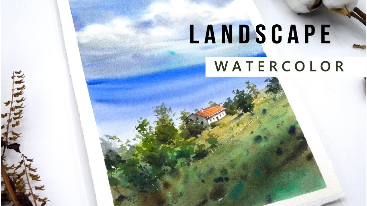 Watercolor Painting Process Landscape 水彩風景畫