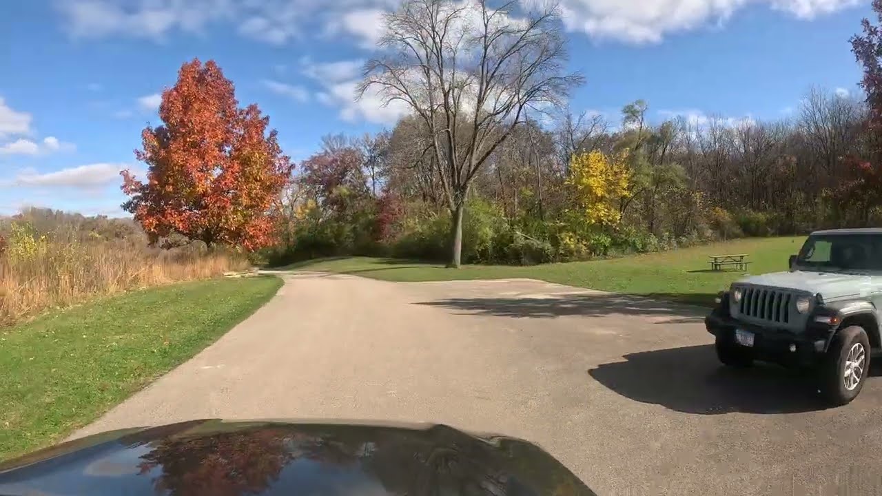 Fall Drive Through Kishwaukee River Forest Preserve - East, Rockford, IL, 10/28/23