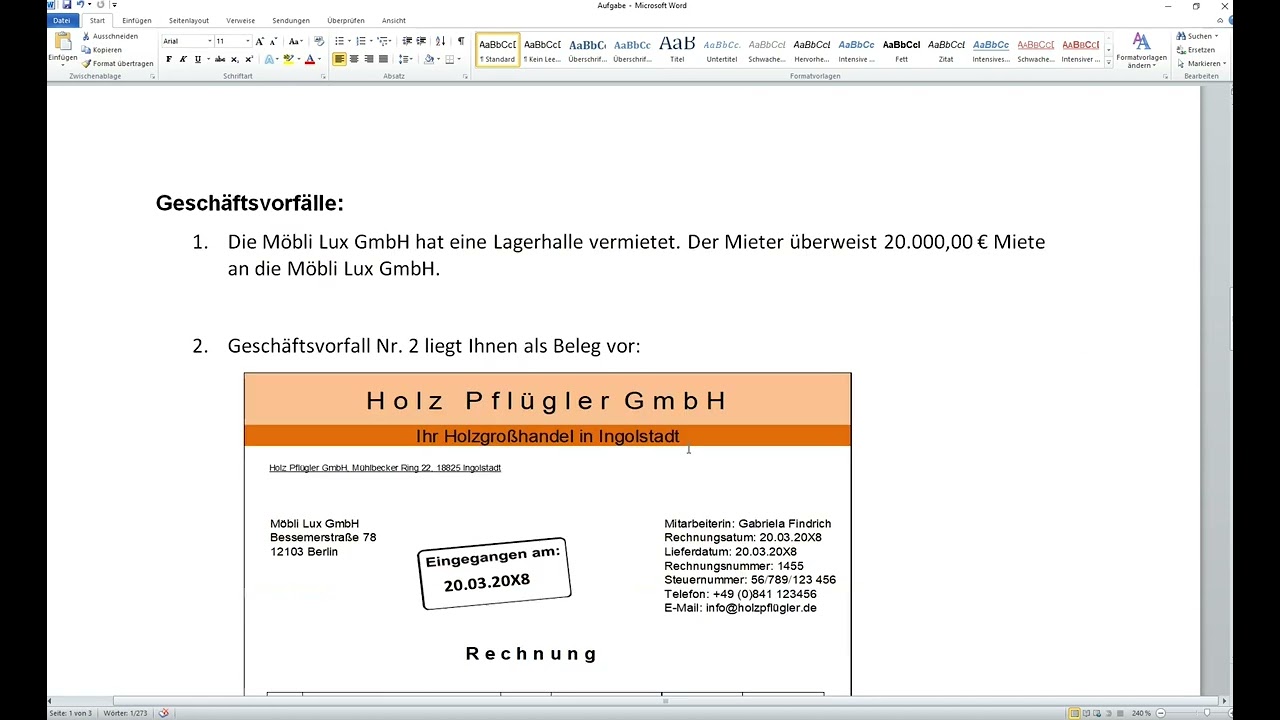 Buchen auf Vorsteuer und Umsatzsteuer GANZE Aufgabe mit Belegen IKSTK2128