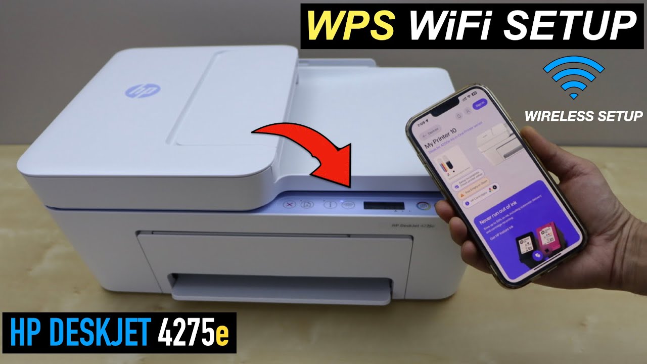 Настройка HP DeskJet 4275e WPS [WiFi Protected Setup].
