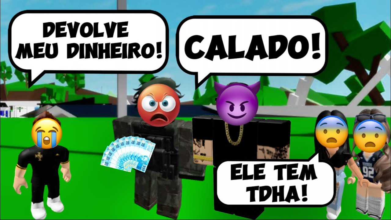 O menino malvado que roubava dinheiro do menino com TDHA - História Roblox
