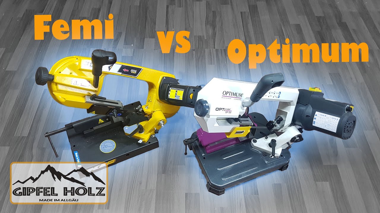 Metallbandsägen im Test | FEMI SN 120 XL-G | Optimum OPTIsaw  SP 13V | Testbericht | Bandsäge