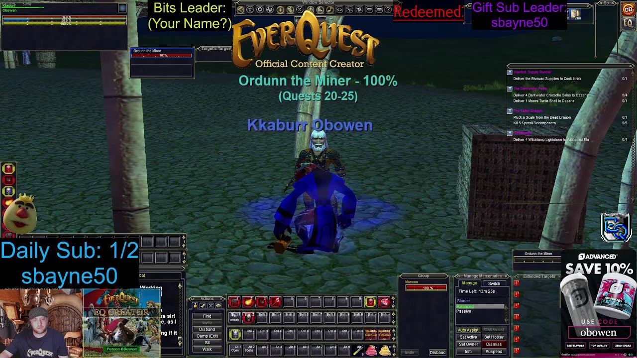 Poteen OBowen playing EQ, *Firiona Vie* NECRO to lvl 30! #EQ #EverQuest
