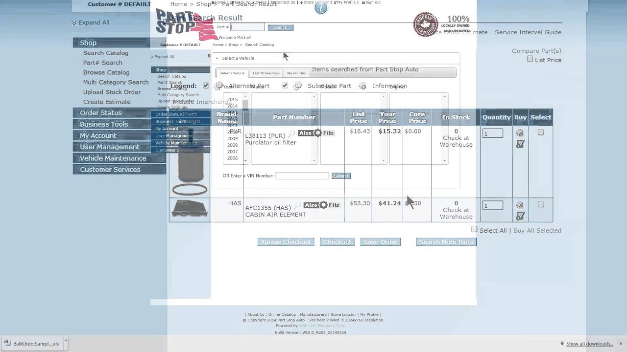 Part Number Search