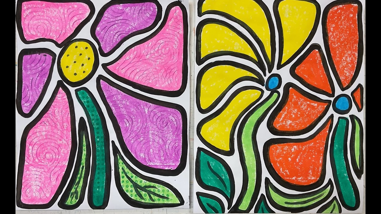 Organic shape flowers