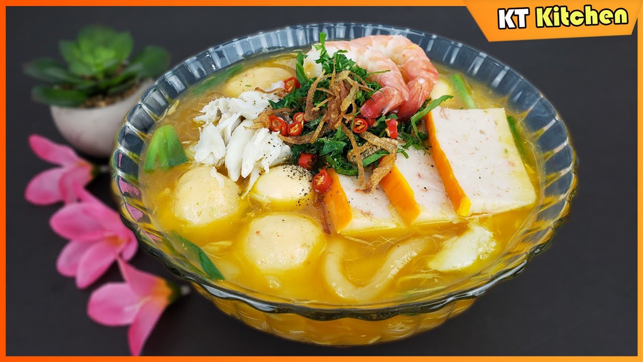 BÁNH CANH TÔM CUA - Cách Làm CHẢ CUA và Nấu Bánh Canh Cấp Tốc Thơm Ngon Dễ Làm -Vietnamese Crab Udon