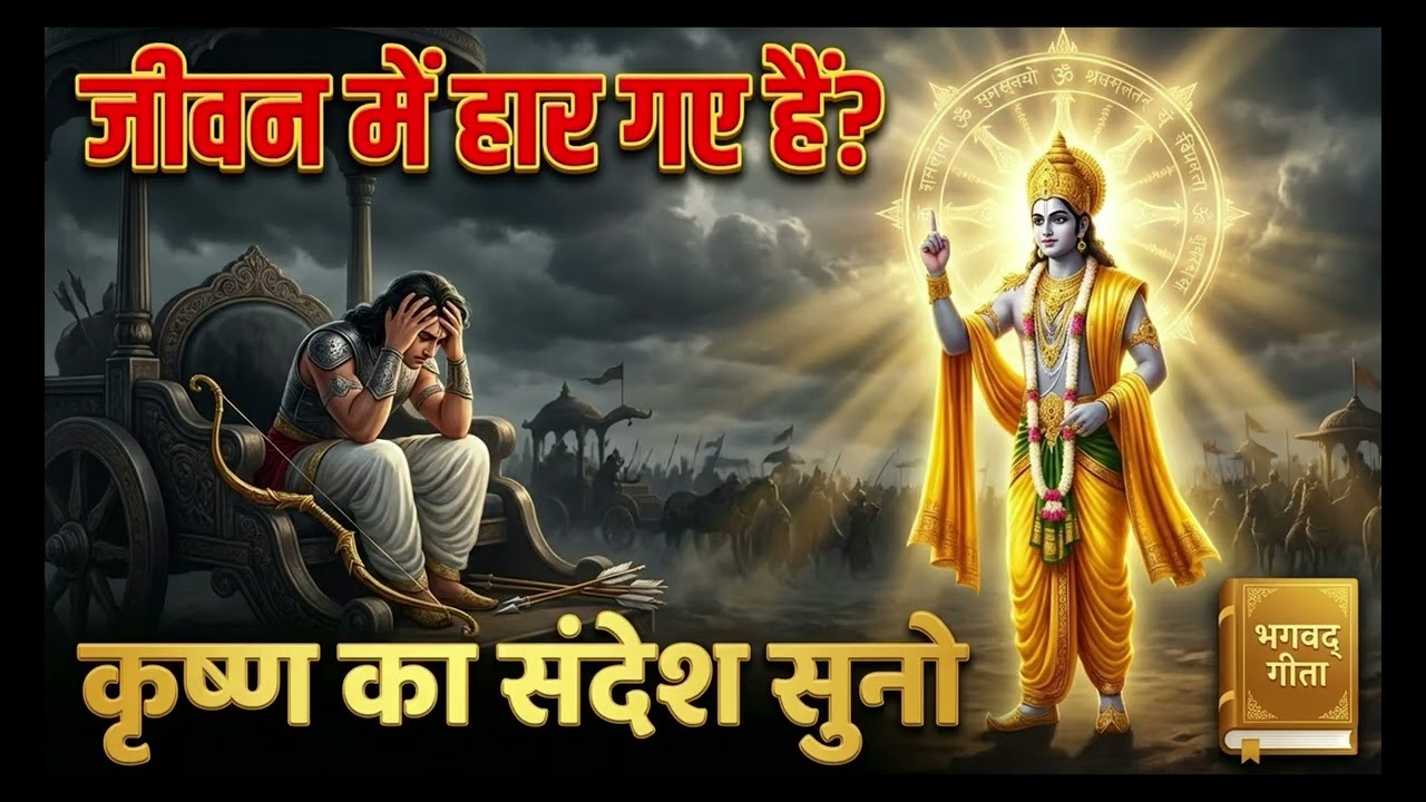 जीवन में हार मानने से पहले ये सुन लेना – श्री कृष्ण संदेश  Shri Krishna's Message