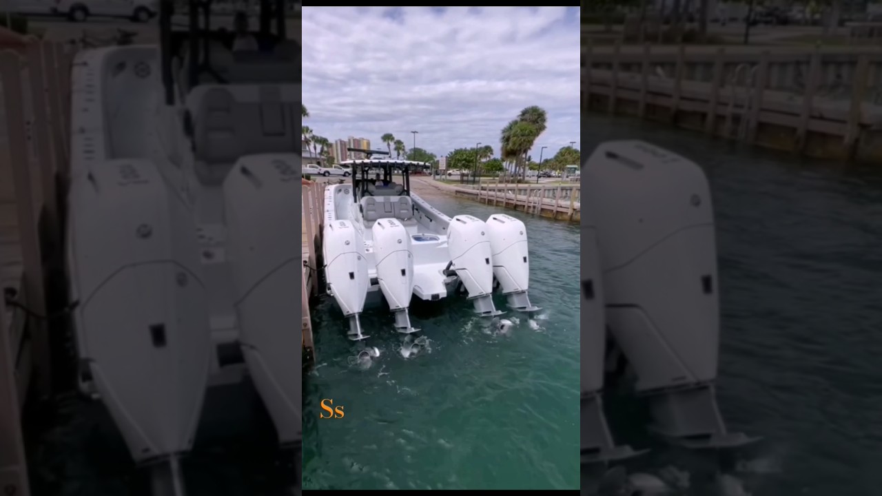 Outboard Engines Start Up and Trim Down! The Beautiful Sounds Of Music..