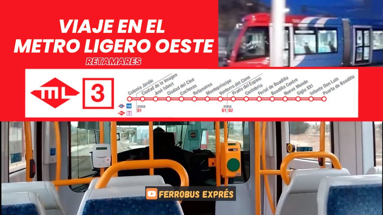 METRO LIGERO OESTE Madrid (ML3): MINI OnRIDE | Viaje Dir. Puerta de Boadilla