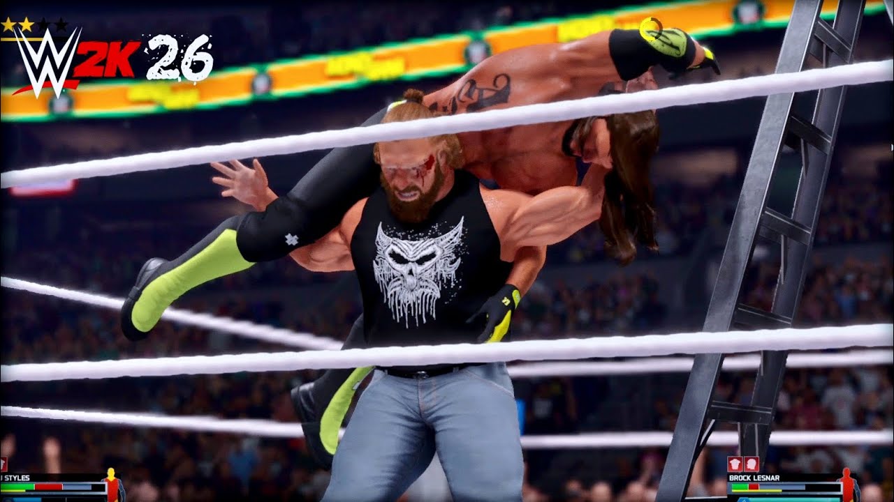 🅦🅦🅔 Full Match: Brock Lesnar Vs. AJ Styles Money in the Bank Highlights: #wwe #wwe2k25 #wwe2k26 #raw