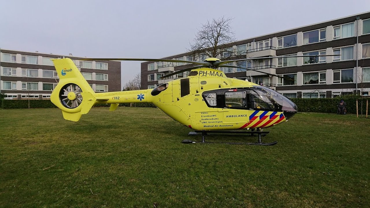 Lifeliner Takes Off From Utrecht Overvecht. February 17th 2018