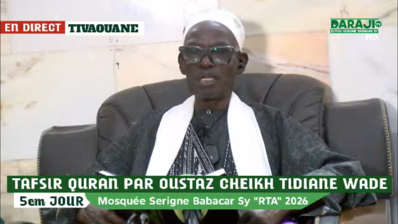 { EN DIRECT } Tivaouane 6em JourTafsir Quran Avec Cheikh Tidiane Wade Mosquée S.Babacar Sy 2026